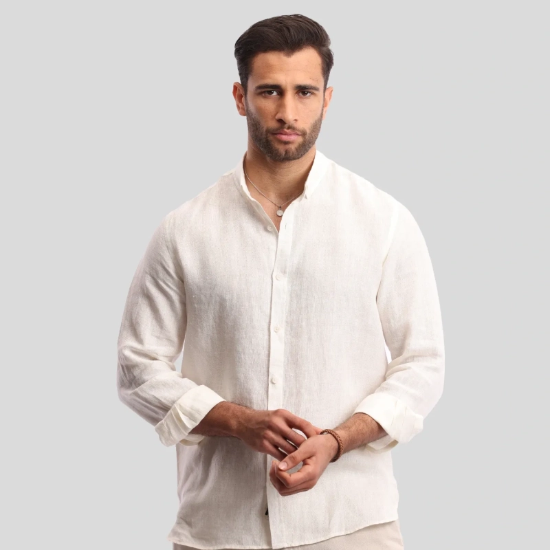 Men's Shirt - Casual Modern Fit - Off-White