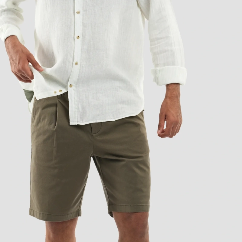 Men's Shorts - Gabardine - Olive