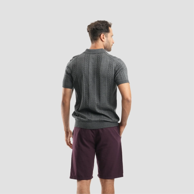 Men's Shorts - Linen - Dark Bordeaux