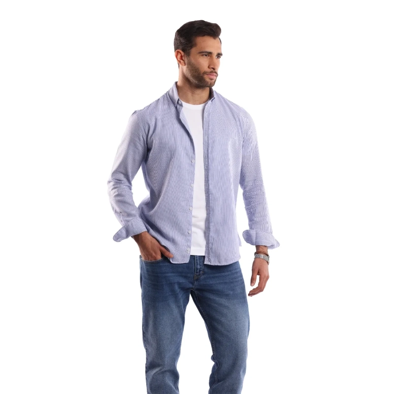 Men's Shirt - Casual Slim Fit - Navy