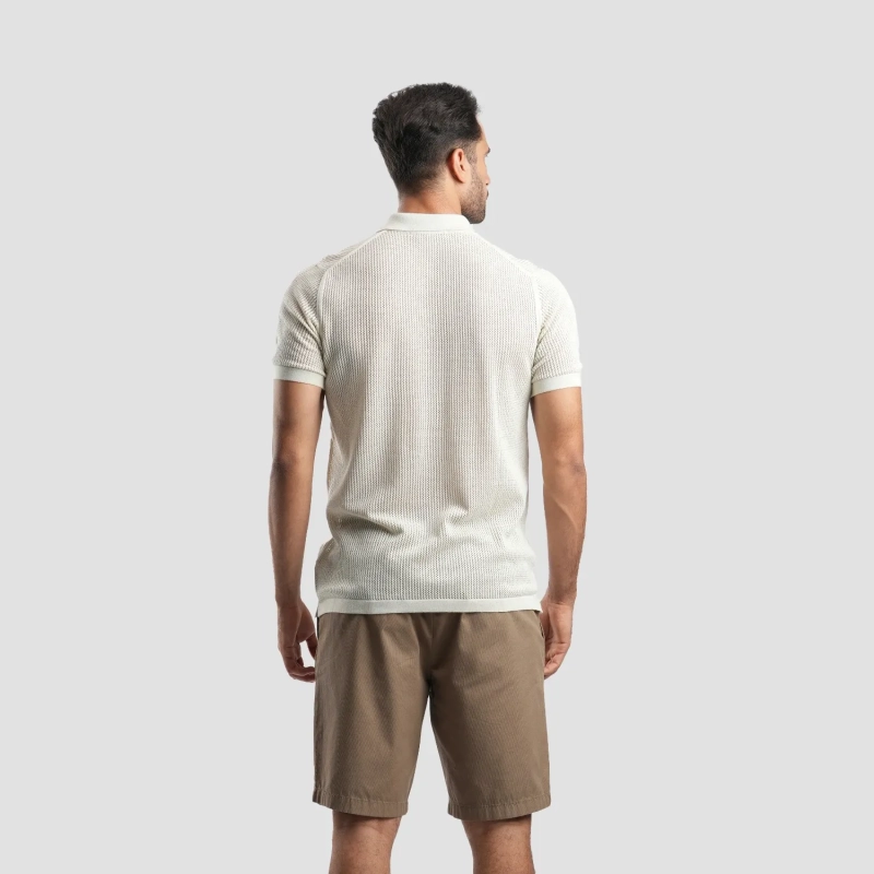 Men's Polo-Shirt -  Light Beige