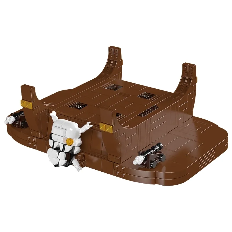 Black Pirates Ship In A Bottle Building Set Black