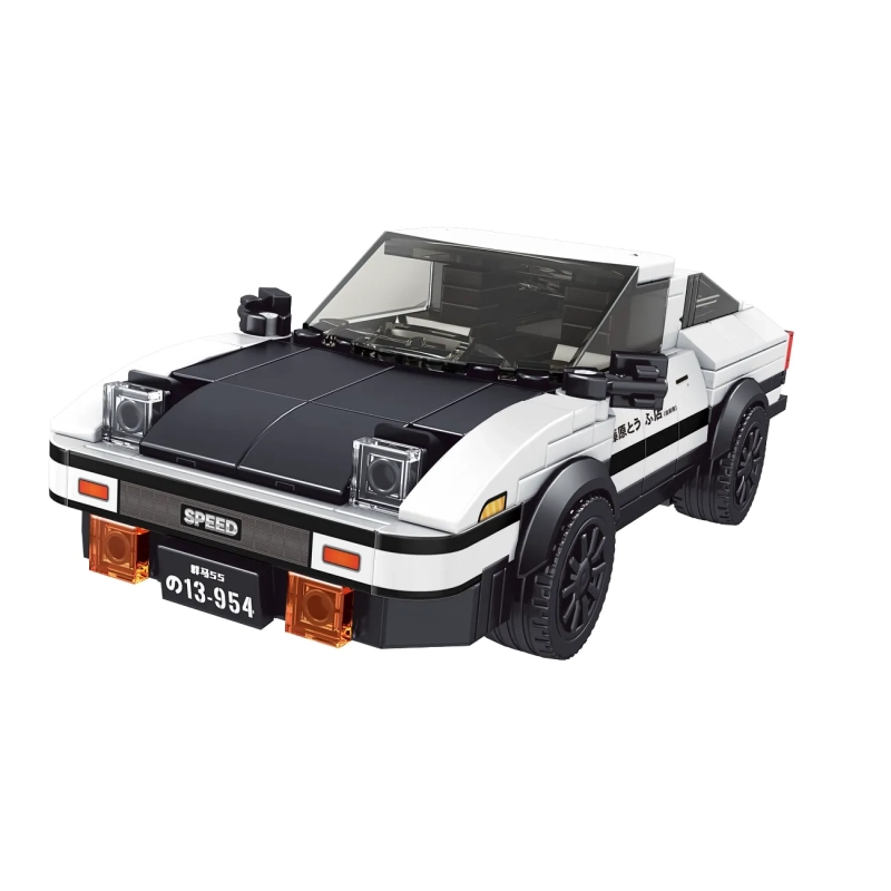 The AE86 Mini Sports Car Building Set - Black and White