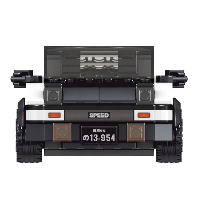 The AE86 Mini Sports Car Building Set - Black and White