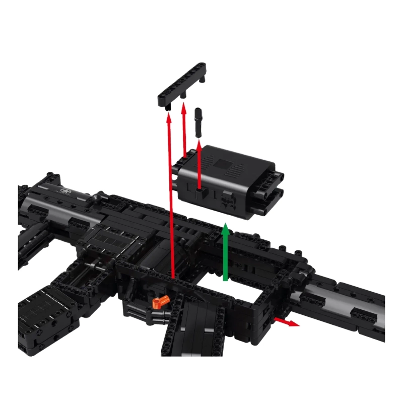 لعبة تركيب بمحرك MP5 - أسود