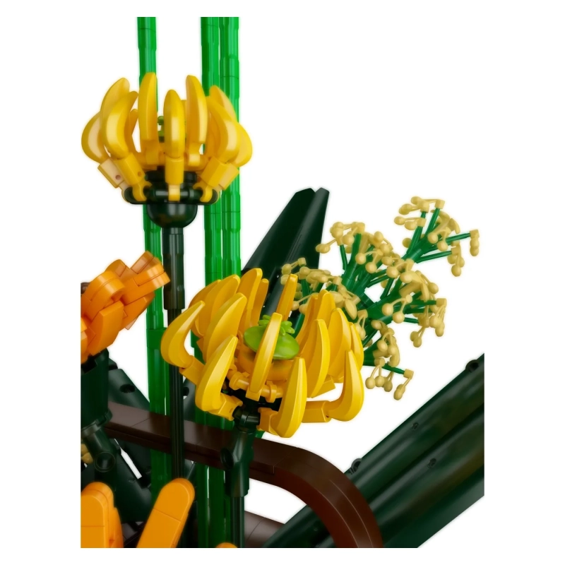 Birds of Paradise Flower Bouquet Building Set - Yellow