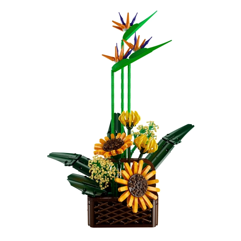 Birds of Paradise Flower Bouquet Building Set - Yellow