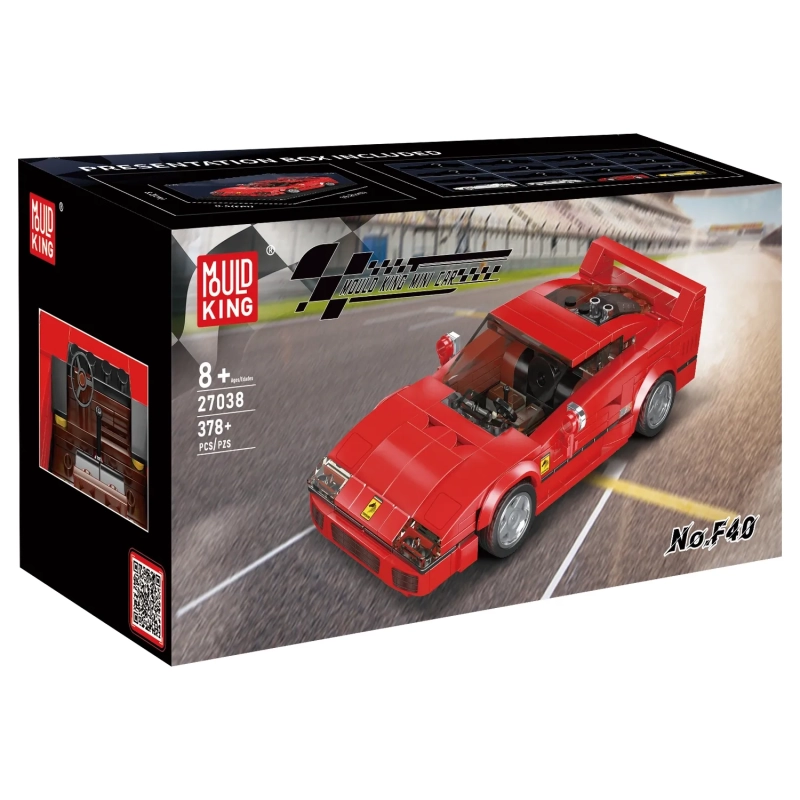 Rosso Corsa F40 Car Model Building Set - Red