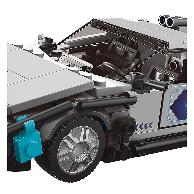 DeLorean Time Machine Model Car to Build - Silver