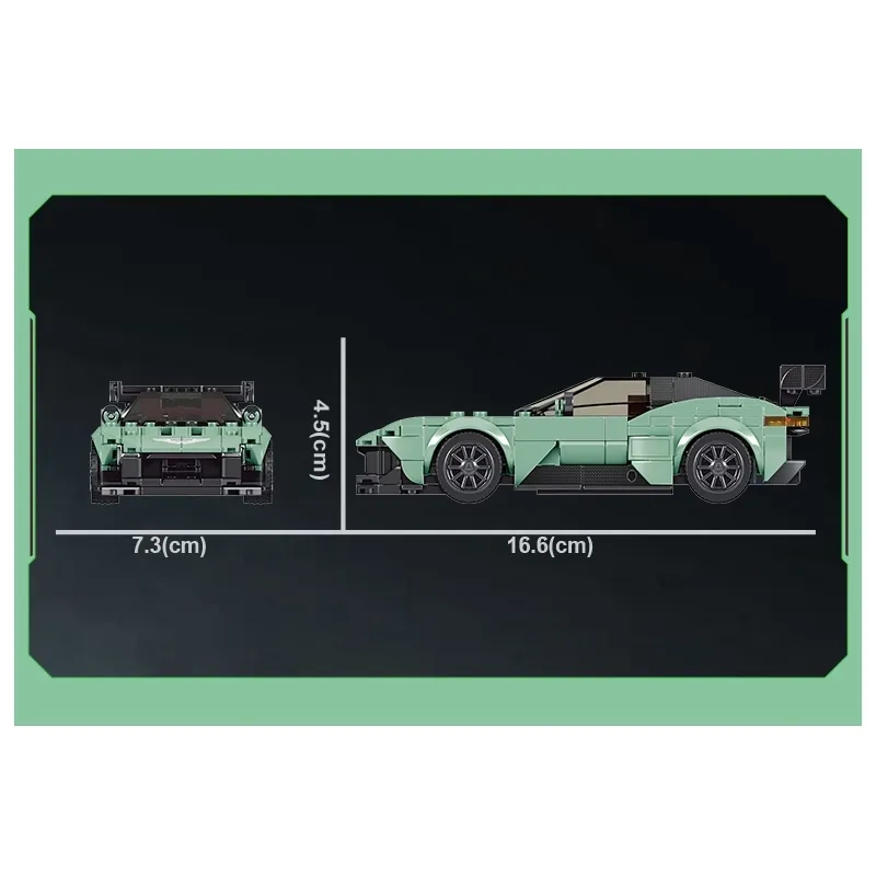 Vulcan Supercar Model Building Set Green