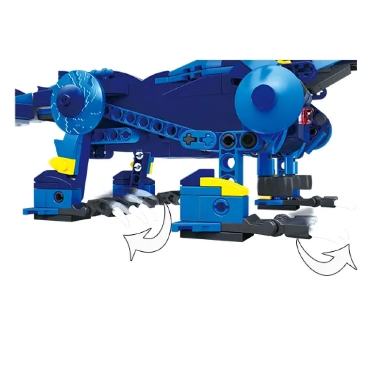 Remote Control Water Dragon STEM Building Set - Blue