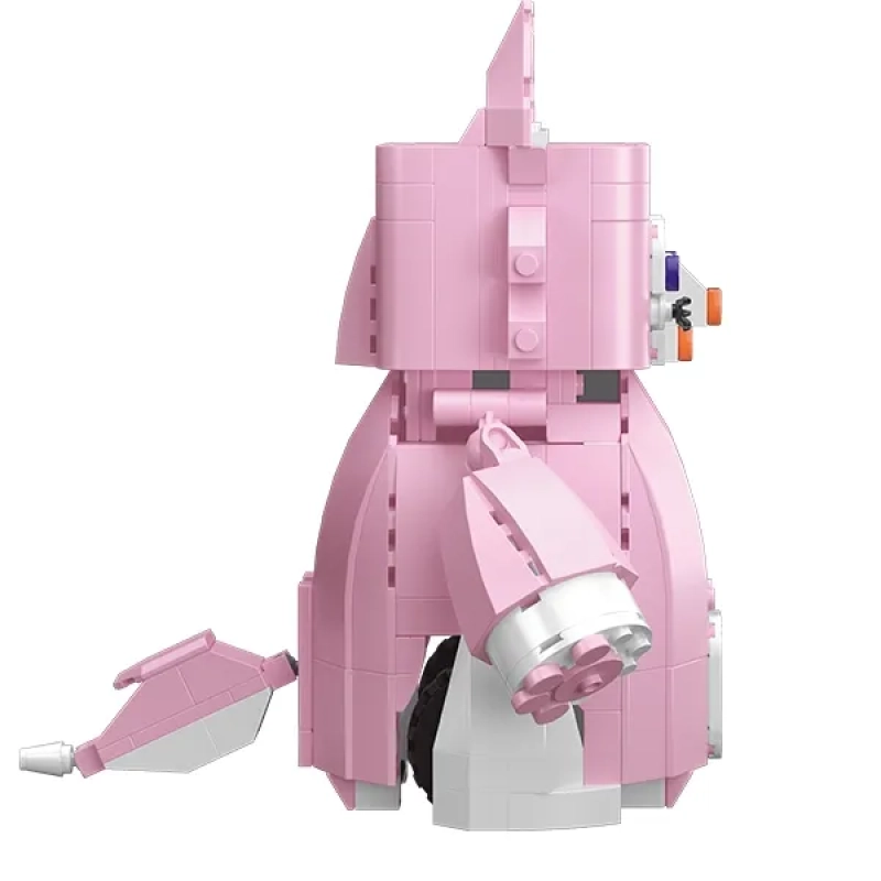 Rose Red Cute Fox Robot Building Set Pink
