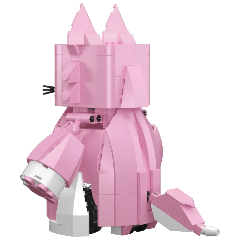 Rose Red Cute Fox Robot Building Set Pink