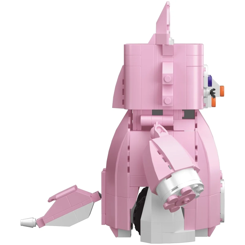 Rose Red Cute Fox Robot Building Set Pink