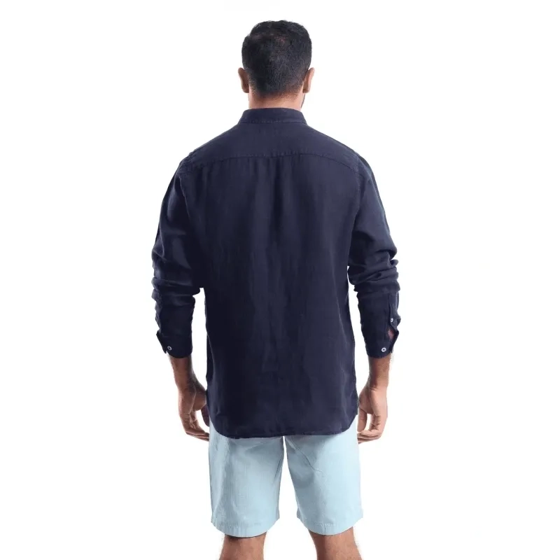 Men's Shirt - Casual Modern Fit - Blue Black