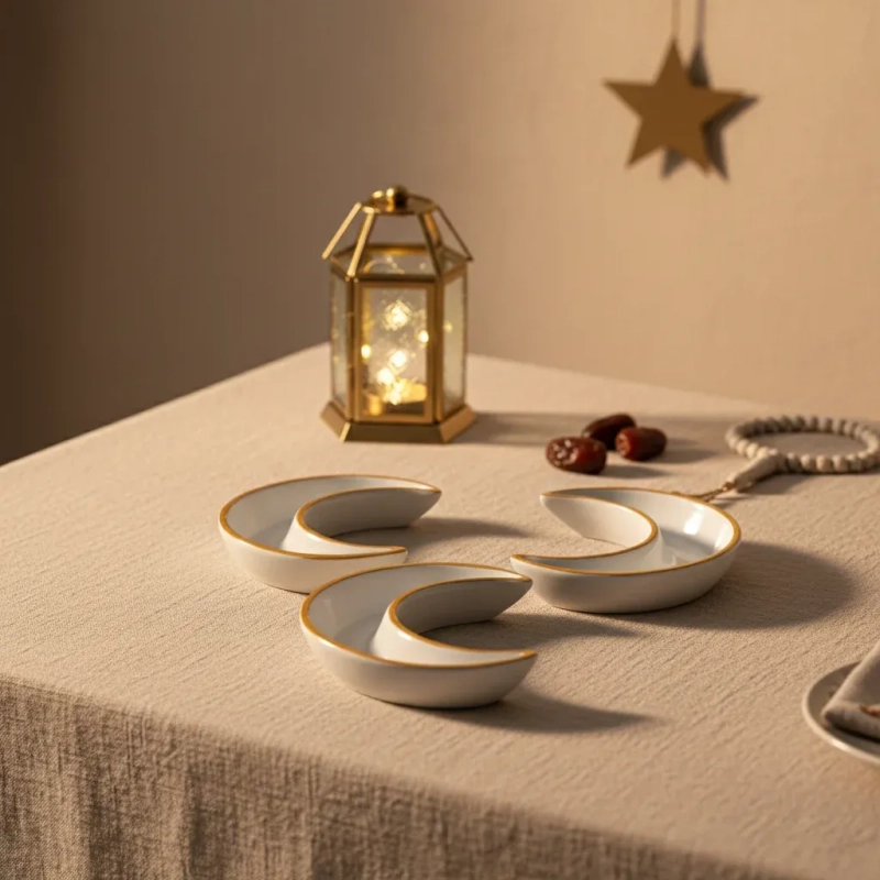 Crescent Tray - White - A sophisticated blend of celestial design and modern luxury