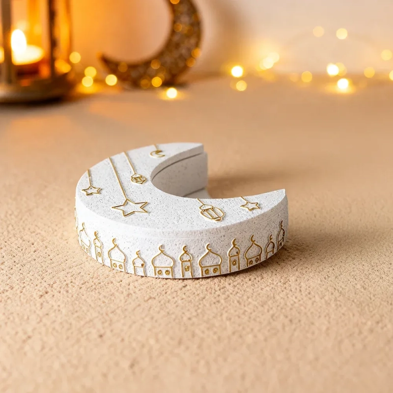 Crescent Storage Decor &ndash;White - A celestial sanctuary for your cherished keepsakes