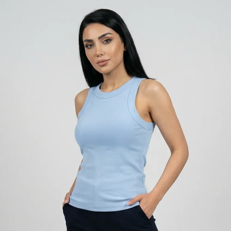 توب سادة بدون أكمام &ndash; نسائي &ndash; تصميم أنيق وبسيط وعملي للاستخدام اليومي