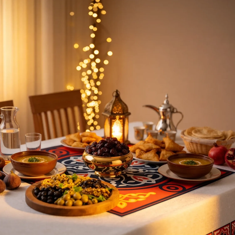 Festive Table Cover &ndash;White - A grand tapestry of symmetry and cultural richness