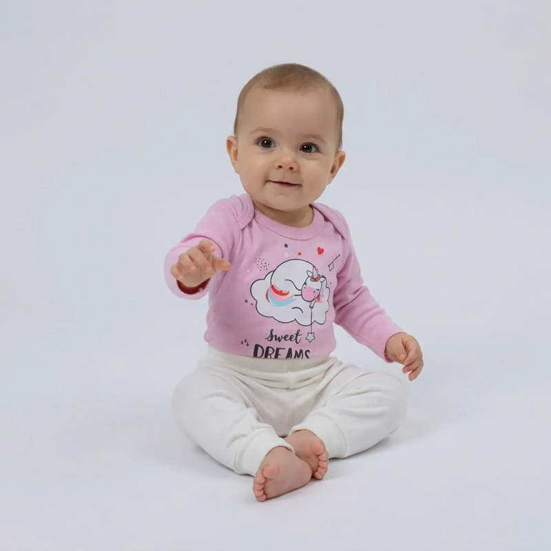 Lojas Baby &ndash; Baby 8-Piece Set (Long Sleeve Bodysuits and Pants) &ndash; Assorted Colors