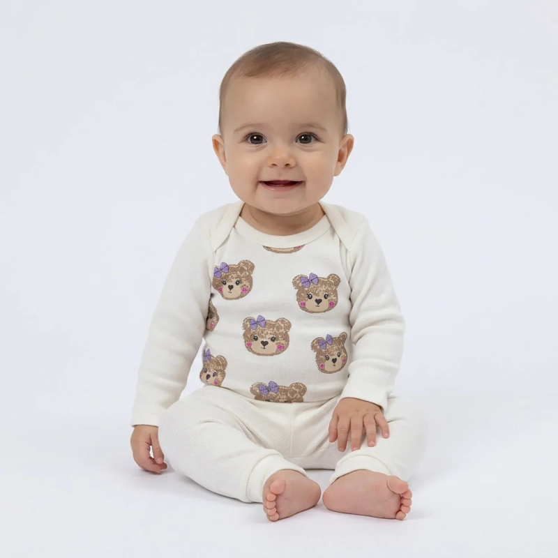Lojas Baby &ndash; Baby 8-Piece Set (Long Sleeve Bodysuits and Pants) &ndash; Assorted Colors