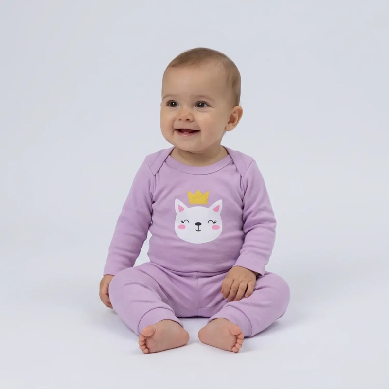 Lojas Baby &ndash; Baby 8-Piece Set (Long Sleeve Bodysuits and Pants) &ndash; Assorted Colors