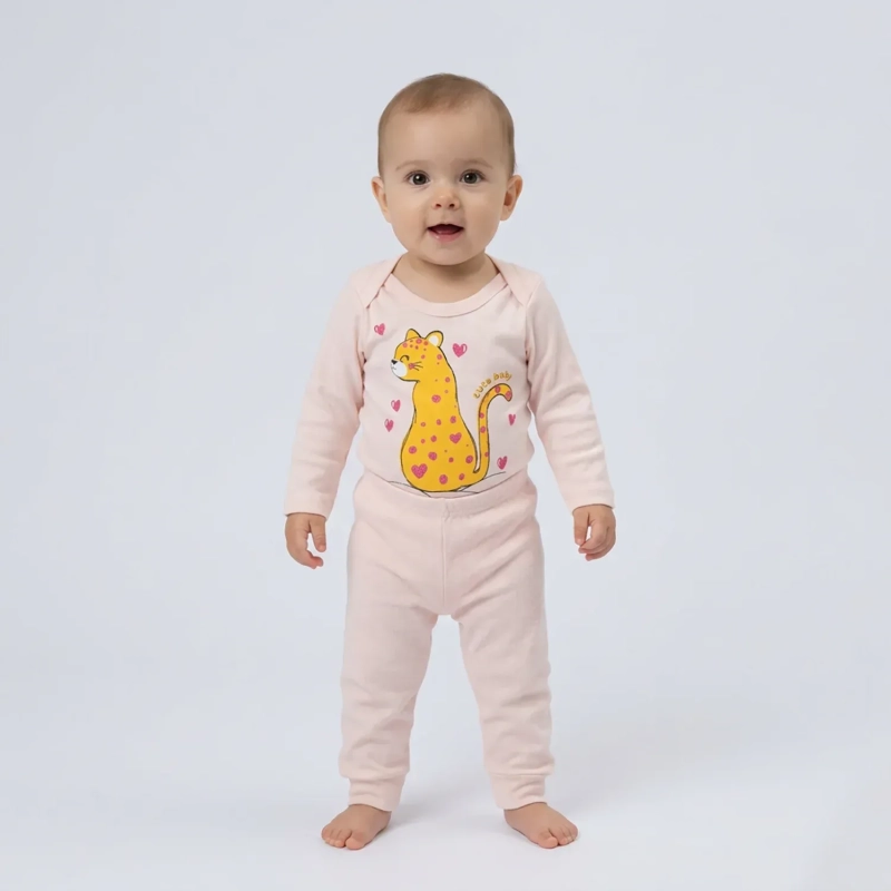 Lojas Baby &ndash; Baby 8-Piece Set (Long Sleeve Bodysuits and Pants) &ndash; Assorted Colors