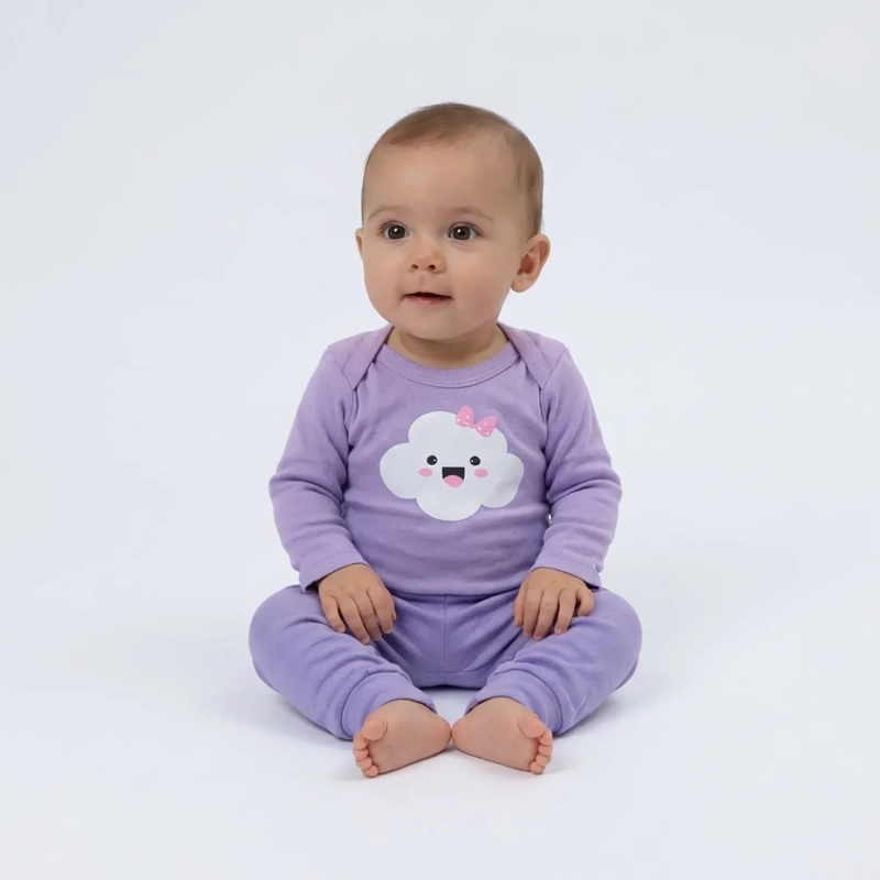 Lojas Baby &ndash; Baby 8-Piece Set (Long Sleeve Bodysuits and Pants) &ndash; Assorted Colors