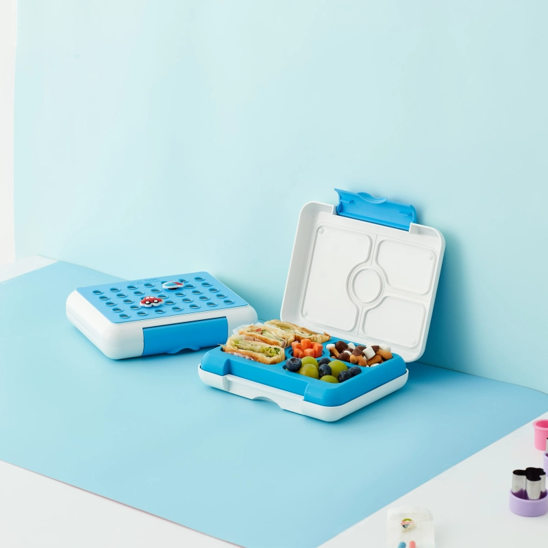 Flex &amp; Lock Flexbox: Blue Toyworld Edition &ndash; Leak-Proof Silicone Bento Box with Customizable FlexCharmz