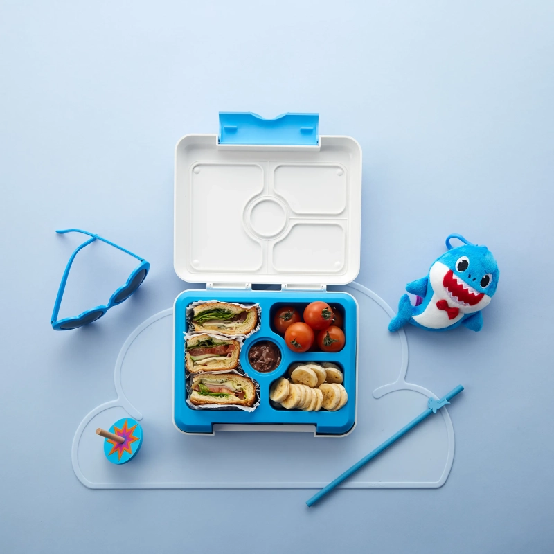 Flex &amp; Lock Flexbox: Blue Toyworld Edition &ndash; Leak-Proof Silicone Bento Box with Customizable FlexCharmz
