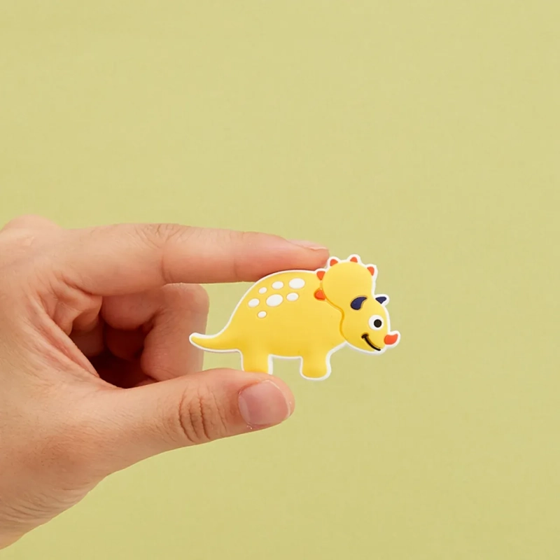 Triceratops FlexCharmz &ndash; Dinosaur Edition Silicone Accessory for Bento Box &amp; Cutlery