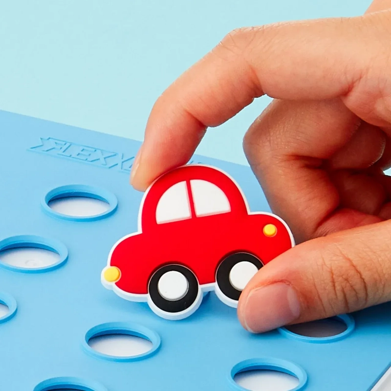 Racing Red Car FlexCharmz &ndash; Toyworld Edition Silicone Accessory for Bento Box &amp; Cutlery