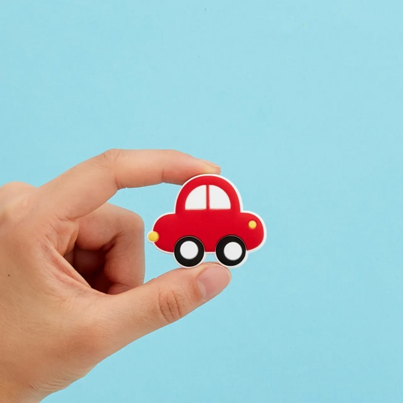 Racing Red Car FlexCharmz &ndash; Toyworld Edition Silicone Accessory for Bento Box &amp; Cutlery