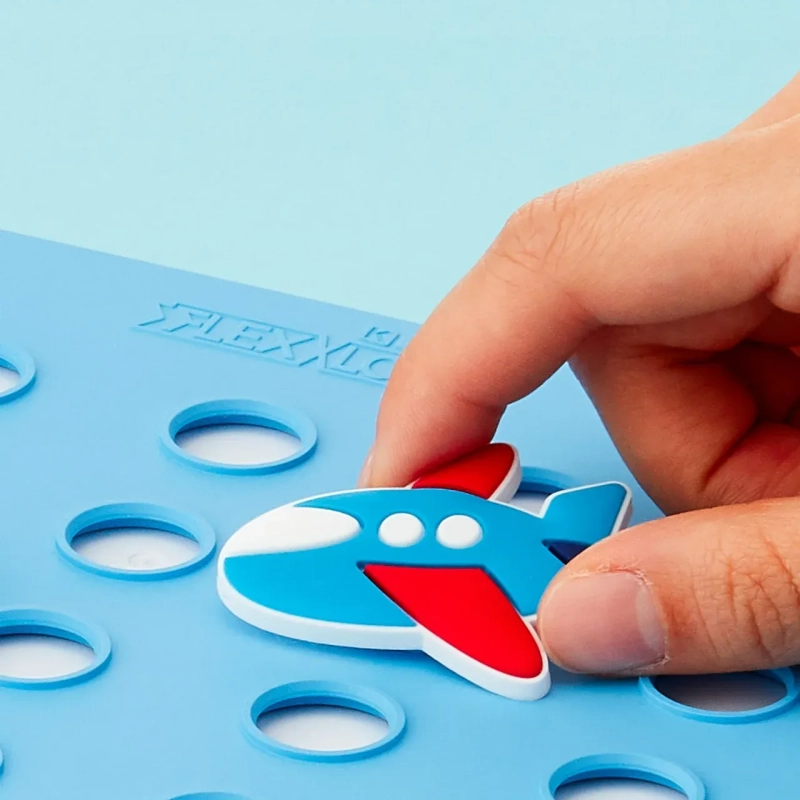 High-Flying Airplane FlexCharmz &ndash; Toyworld Edition Silicone Accessory for Bento Box &amp; Cutlery