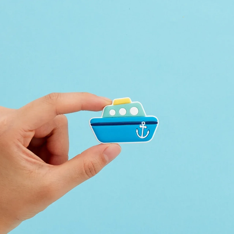 Ocean Liner Cruise Ship FlexCharmz &ndash; Toyworld Edition Silicone Accessory for Bento Box &amp; Cutlery