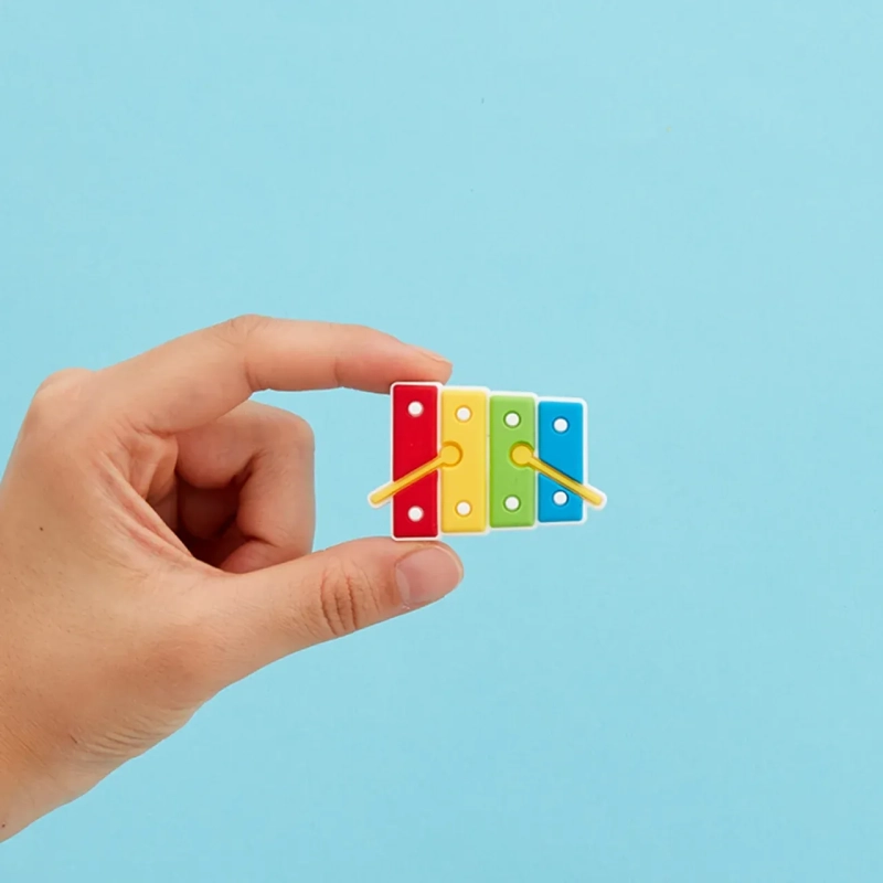 Musical Xylophone FlexCharmz &ndash; Toyworld Edition Silicone Accessory for Bento Box &amp; Cutlery