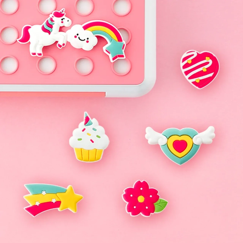 Heart FlexCharmz &ndash; Love &amp; Encouragement Silicone Accessory for Bento Box &amp; Cutlery