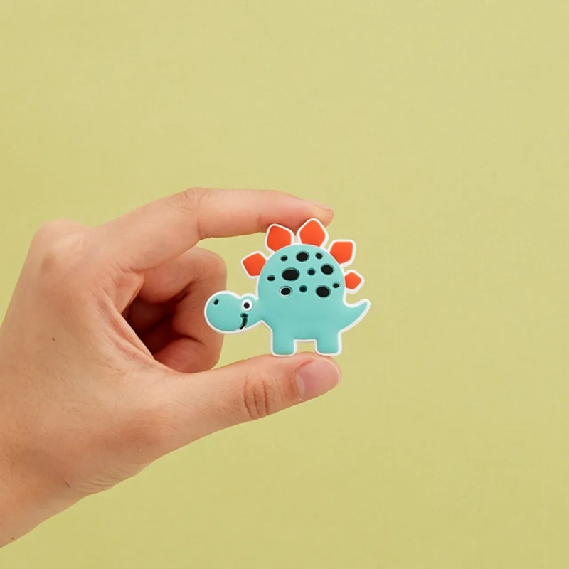 Stegosaurus FlexCharmz &ndash; Dinosaur Edition Silicone Accessory for Bento Box &amp; Cutlery