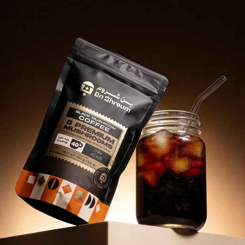 BN Shroum Black Coffee with 5 Premium Mushrooms - 100g (40 Cups)