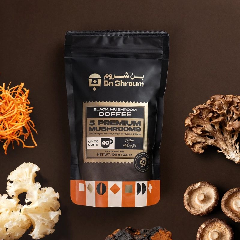 BN Shroum Black Coffee with 5 Premium Mushrooms - 100g (40 Cups)