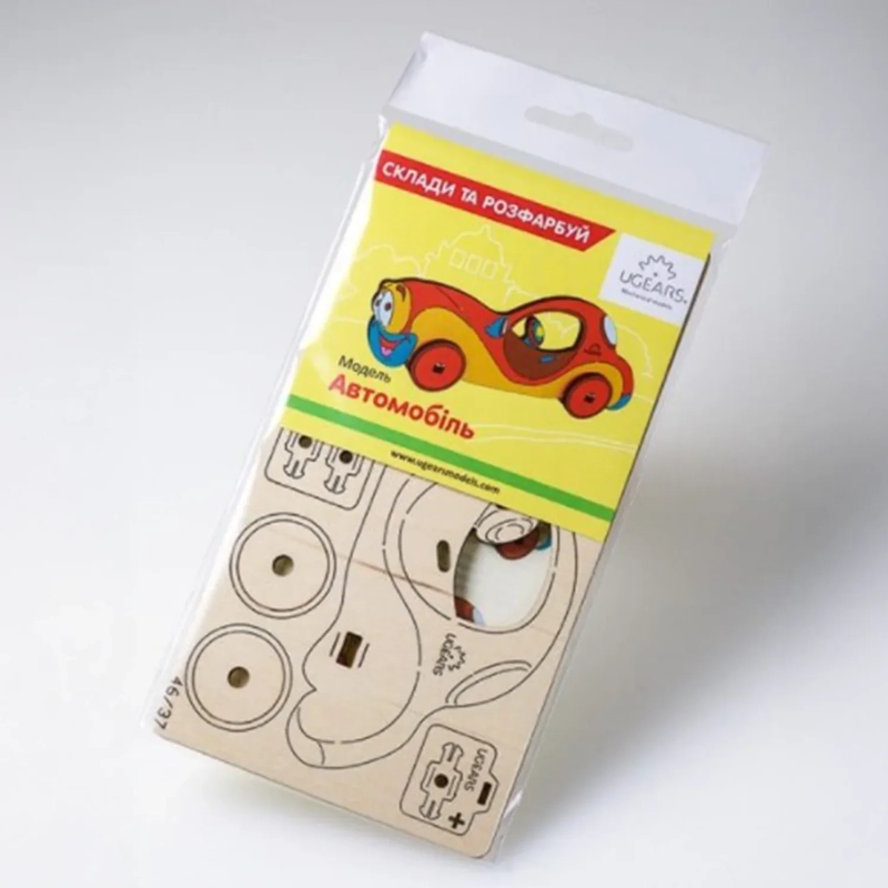 Creative Wooden Colouring Car Model &ndash; Interactive Mechanical DIY Kit for Young Artists