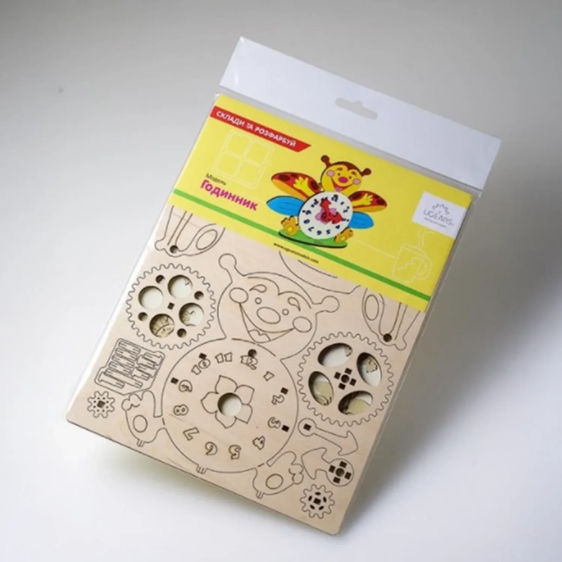 Creative Wooden Colouring Clocks Model &ndash; Interactive Mechanical DIY Kit for Young Artists