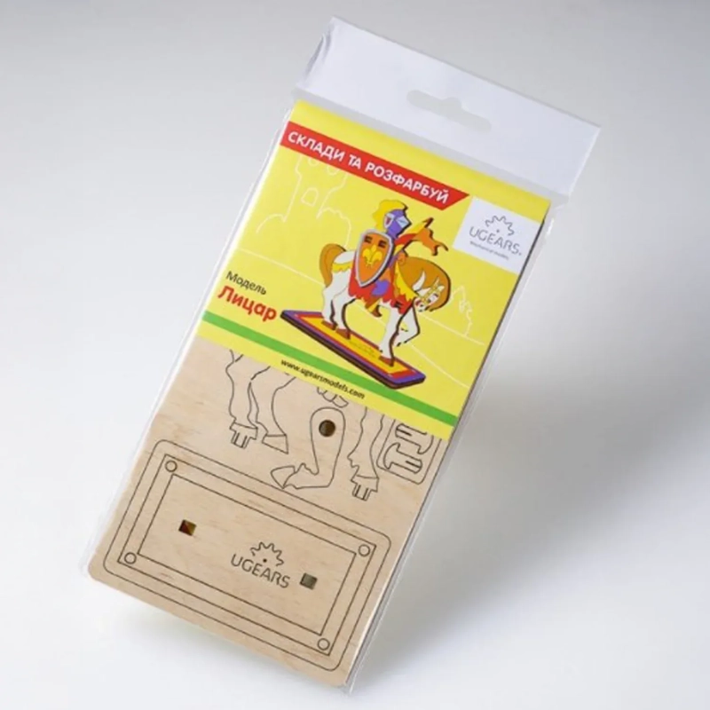 Creative Wooden Colouring Knight Model &ndash; Interactive Mechanical DIY Kit for Young Artists
