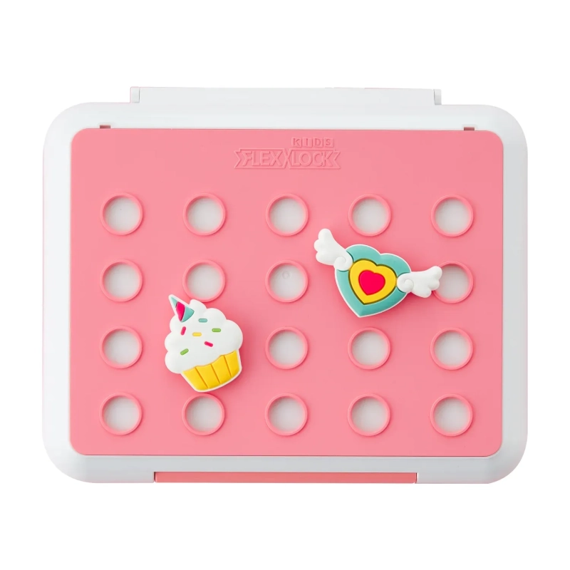 Heart FlexCharmz &ndash; Love &amp; Encouragement Silicone Accessory for Bento Box &amp; Cutlery