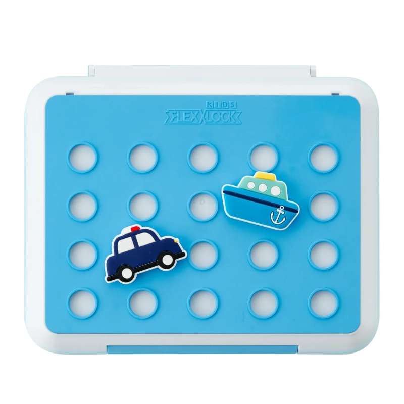 Police Car FlexCharmz &ndash; Toyworld Edition Silicone Accessory for Bento Box &amp; Cutlery
