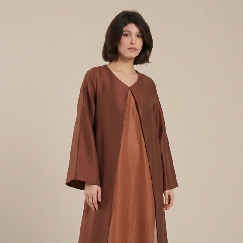 فستان ماكسي نسائي بقصة غير متماثلة الأطراف لإطلالة سهرة أنيقة - نحاسي