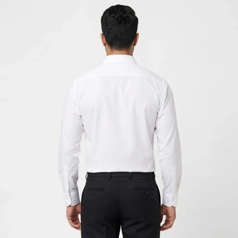 Men's Slim Fit Casual Classic Cotton Shirt - Off White