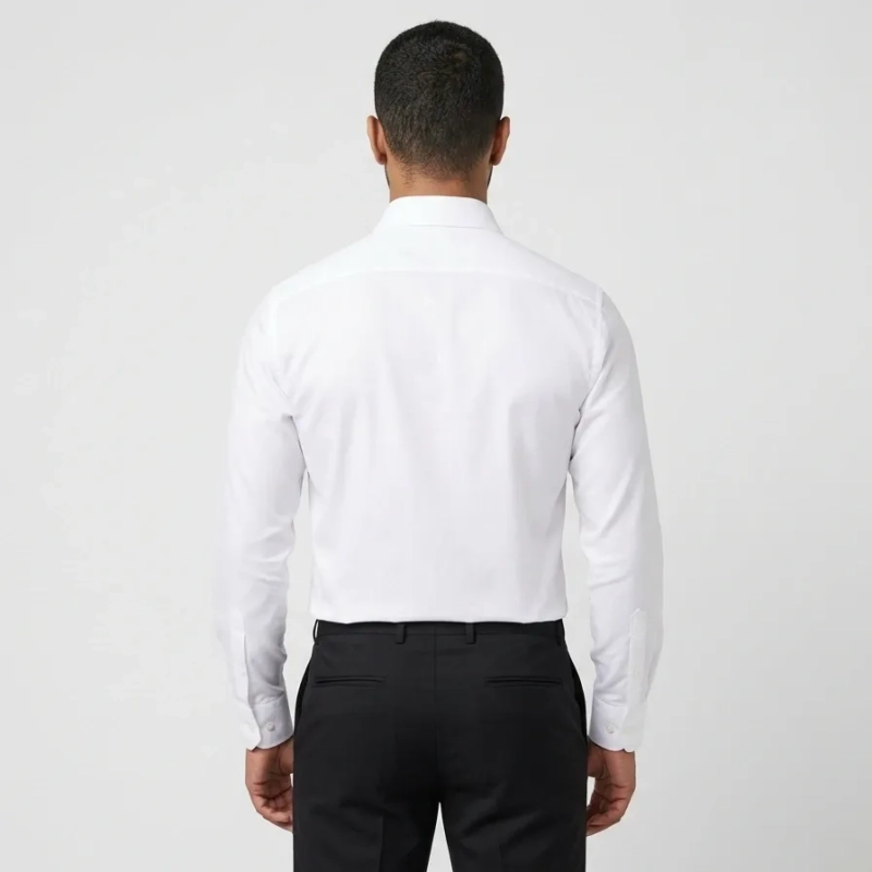 Men's Regular Fit Casual Classic Cotton Shirt - White