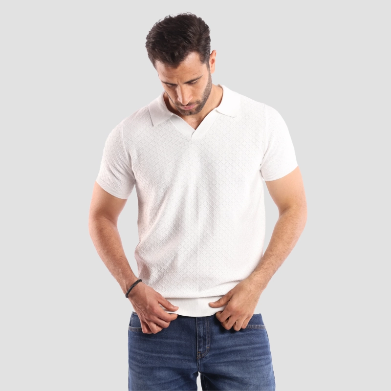 Men's Polo-Shirt - White